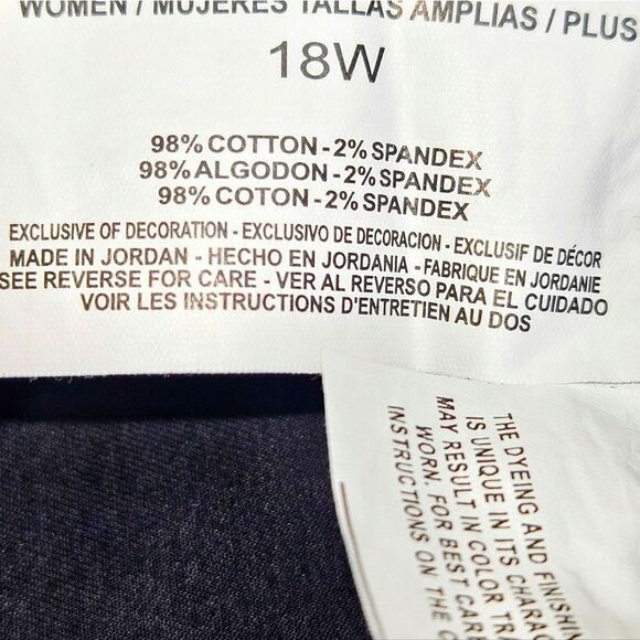 GLORIA VANDERBILT PLUS SIZE KRISTINE BLACK OVERSIZED High rise Cotton Shorts 18W - Picture 6 of 11